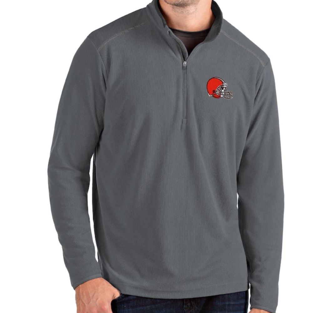 NFI Men's Cleveland Browns 1/4
Quarter Zip Jacket Pullover L